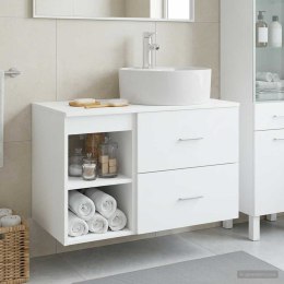 ZESTAW MEBLI ŁAZIENKOWYCH 2 PCS BIAŁY DREWNO INŻYNIERYJNE