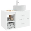 ZESTAW MEBLI ŁAZIENKOWYCH 2 PCS BIAŁY DREWNO INŻYNIERYJNE