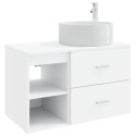 ZESTAW MEBLI ŁAZIENKOWYCH 2 PCS BIAŁY DREWNO INŻYNIERYJNE