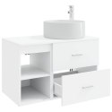 ZESTAW MEBLI ŁAZIENKOWYCH 2 PCS BIAŁY DREWNO INŻYNIERYJNE