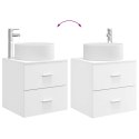 ZESTAW MEBLI ŁAZIENKOWYCH 2 PCS BIAŁY DREWNO INŻYNIERYJNE