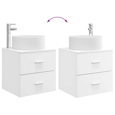 ZESTAW MEBLI ŁAZIENKOWYCH 2 PCS BIAŁY DREWNO INŻYNIERYJNE