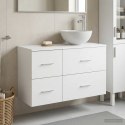 ZESTAW MEBLI ŁAZIENKOWYCH 2 PCS BIAŁY DREWNO INŻYNIERYJNE