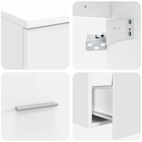 ZESTAW MEBLI ŁAZIENKOWYCH 2 PCS BIAŁY DREWNO INŻYNIERYJNE