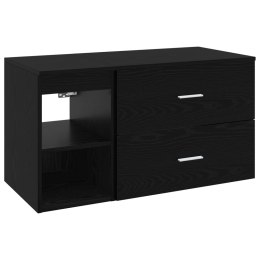 ZESTAW MEBLI ŁAZIENKOWYCH 2 PCS CZARNY DĄB DREWNO INŻYNIERYJNE