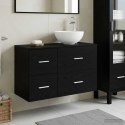 ZESTAW MEBLI ŁAZIENKOWYCH 2 PCS CZARNY DĄB DREWNO INŻYNIERYJNE