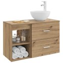 ZESTAW MEBLI ŁAZIENKOWYCH 2 PCS DĄB ARTISAN DREWNO INŻYNIERYJNE