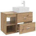 ZESTAW MEBLI ŁAZIENKOWYCH 2 PCS DĄB ARTISAN DREWNO INŻYNIERYJNE