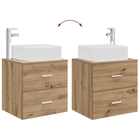 ZESTAW MEBLI ŁAZIENKOWYCH 2 PCS DĄB ARTISAN DREWNO INŻYNIERYJNE