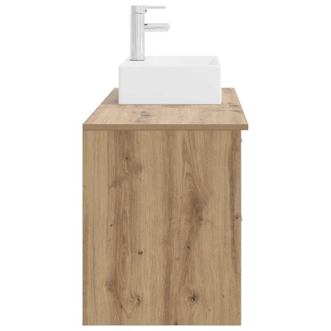 ZESTAW MEBLI ŁAZIENKOWYCH 2 PCS DĄB ARTISAN DREWNO INŻYNIERYJNE