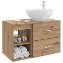 ZESTAW MEBLI ŁAZIENKOWYCH 2 PCS DĄB ARTISAN DREWNO INŻYNIERYJNE