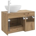 ZESTAW MEBLI ŁAZIENKOWYCH 2 PCS DĄB ARTISAN DREWNO INŻYNIERYJNE