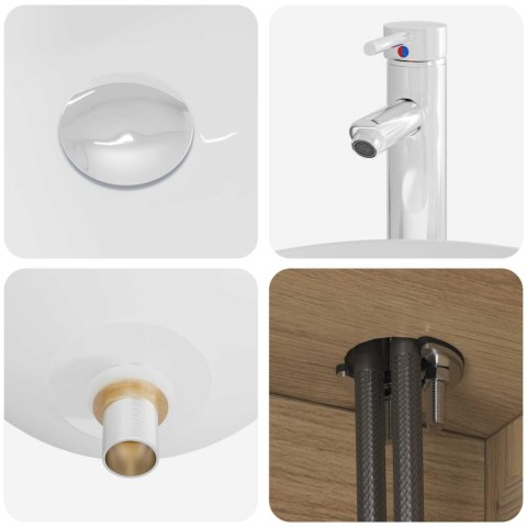 ZESTAW MEBLI ŁAZIENKOWYCH 2 PCS DĄB ARTISAN DREWNO INŻYNIERYJNE
