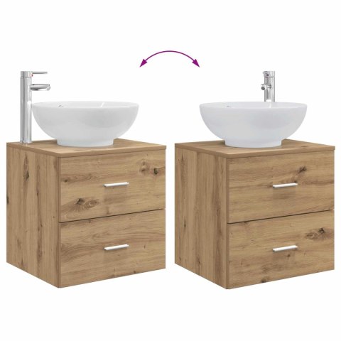 ZESTAW MEBLI ŁAZIENKOWYCH 2 PCS DĄB ARTISAN DREWNO INŻYNIERYJNE