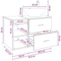 ZESTAW MEBLI ŁAZIENKOWYCH 2 PCS DĄB ARTISAN DREWNO INŻYNIERYJNE
