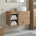 ZESTAW MEBLI ŁAZIENKOWYCH 2 PCS DĄB ARTISAN DREWNO INŻYNIERYJNE