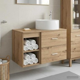 ZESTAW MEBLI ŁAZIENKOWYCH 2 PCS DĄB ARTISAN DREWNO INŻYNIERYJNE