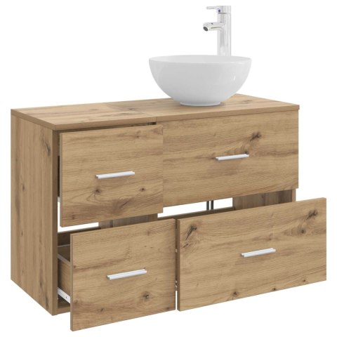 ZESTAW MEBLI ŁAZIENKOWYCH 2 PCS DĄB ARTISAN DREWNO INŻYNIERYJNE