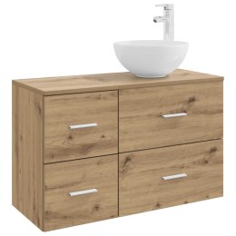 ZESTAW MEBLI ŁAZIENKOWYCH 2 PCS DĄB ARTISAN DREWNO INŻYNIERYJNE