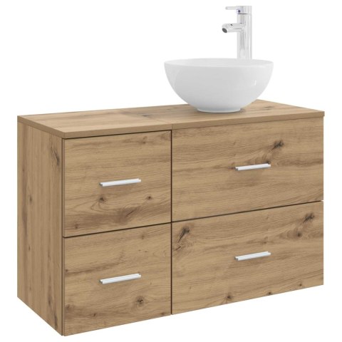 ZESTAW MEBLI ŁAZIENKOWYCH 2 PCS DĄB ARTISAN DREWNO INŻYNIERYJNE