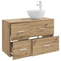 ZESTAW MEBLI ŁAZIENKOWYCH 2 PCS DĄB ARTISAN DREWNO INŻYNIERYJNE
