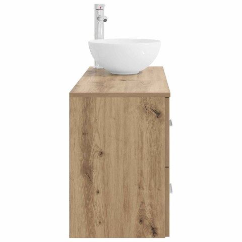 ZESTAW MEBLI ŁAZIENKOWYCH 2 PCS DĄB ARTISAN DREWNO INŻYNIERYJNE