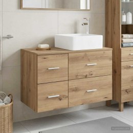ZESTAW MEBLI ŁAZIENKOWYCH 2 PCS DĄB ARTISAN DREWNO INŻYNIERYJNE