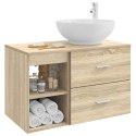 ZESTAW MEBLI ŁAZIENKOWYCH 2 PCS DĄB SONOMA DREWNO INŻYNIERYJNE