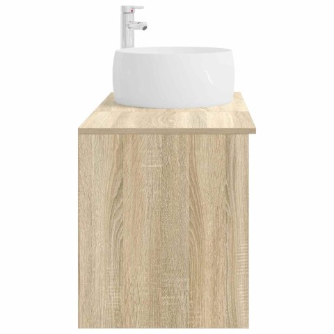ZESTAW MEBLI ŁAZIENKOWYCH 2 PCS DĄB SONOMA DREWNO INŻYNIERYJNE