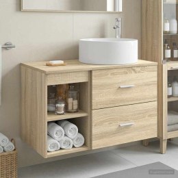 ZESTAW MEBLI ŁAZIENKOWYCH 2 PCS DĄB SONOMA DREWNO INŻYNIERYJNE
