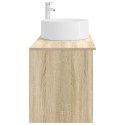 ZESTAW MEBLI ŁAZIENKOWYCH 2 PCS DĄB SONOMA DREWNO INŻYNIERYJNE