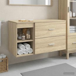 ZESTAW MEBLI ŁAZIENKOWYCH 2 PCS DĄB SONOMA DREWNO INŻYNIERYJNE