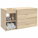 ZESTAW MEBLI ŁAZIENKOWYCH 2 PCS DĄB SONOMA DREWNO INŻYNIERYJNE