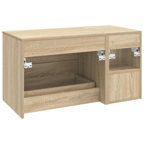 ZESTAW MEBLI ŁAZIENKOWYCH 2 PCS DĄB SONOMA DREWNO INŻYNIERYJNE
