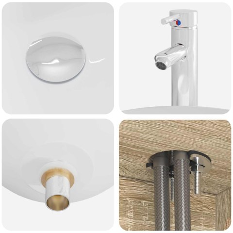 ZESTAW MEBLI ŁAZIENKOWYCH 2 PCS DĄB SONOMA DREWNO INŻYNIERYJNE
