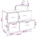 ZESTAW MEBLI ŁAZIENKOWYCH 2 PCS DĄB SONOMA DREWNO INŻYNIERYJNE