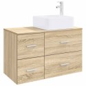 ZESTAW MEBLI ŁAZIENKOWYCH 2 PCS DĄB SONOMA DREWNO INŻYNIERYJNE