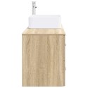 ZESTAW MEBLI ŁAZIENKOWYCH 2 PCS DĄB SONOMA DREWNO INŻYNIERYJNE