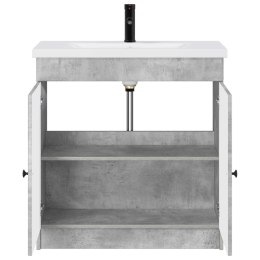 VidaXL Zestaw mebli łazienkowych Betonowy szary 56 x 37,5 x 81 cm