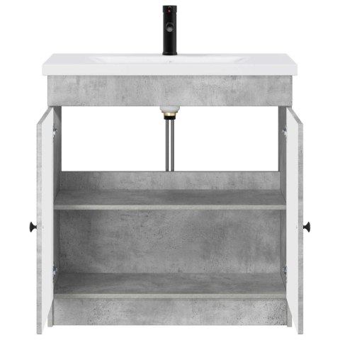 ZESTAW MEBLI ŁAZIENKOWYCH BETONOWY SZARY 56X37,5X81CM