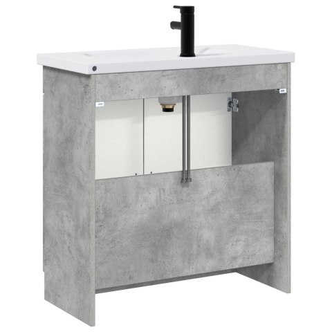 ZESTAW MEBLI ŁAZIENKOWYCH BETONOWY SZARY 56X37,5X81CM