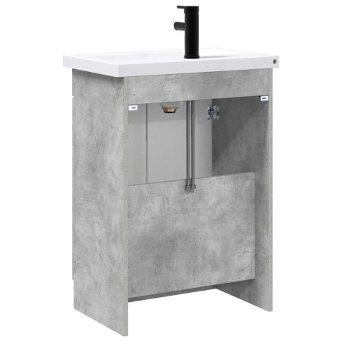 ZESTAW MEBLI ŁAZIENKOWYCH BETONOWY SZARY 56X37,5X81CM
