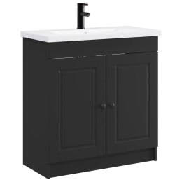 VidaXL Zestaw mebli łazienkowych Czarny 78,5 x 37,5 x 81 cm