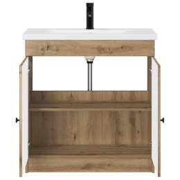 VidaXL Zestaw mebli łazienkowych Dąb artisan 78,5 x 37,5 x 81 cm