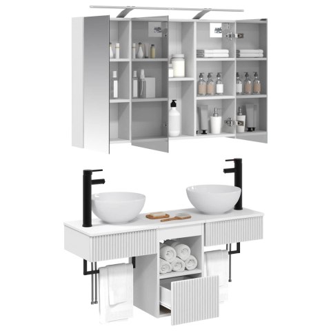 VidaXL Zestaw Szafek Łazienkowych 4 pcs Biały 100 x 14,5 x 70 cm