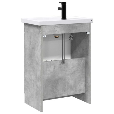 ZESTAW MEBLI ŁAZIENKOWYCH BETONOWY SZARY 56X37,5X81CM