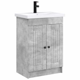 VidaXL Zestaw mebli łazienkowych Betonowy szary 56 x 37,5 x 81 cm