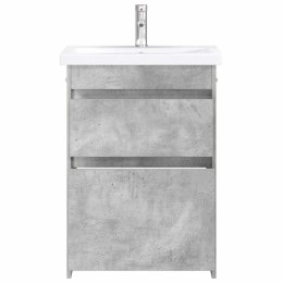 VidaXL Zestaw mebli łazienkowych Betonowy szary 61 x 40 x 84,5 cm