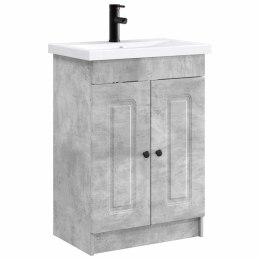 VidaXL Zestaw mebli łazienkowych Betonowy szary 78,5 x 37,5 x 81 cm
