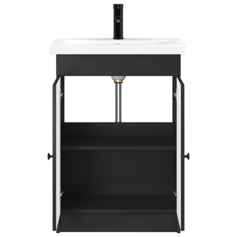 ZESTAW MEBLI ŁAZIENKOWYCH CZARNY 78,5X37,5X81CM